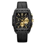 1 jbw echelon j6379a two tone gold black leather diamond watch front thumb