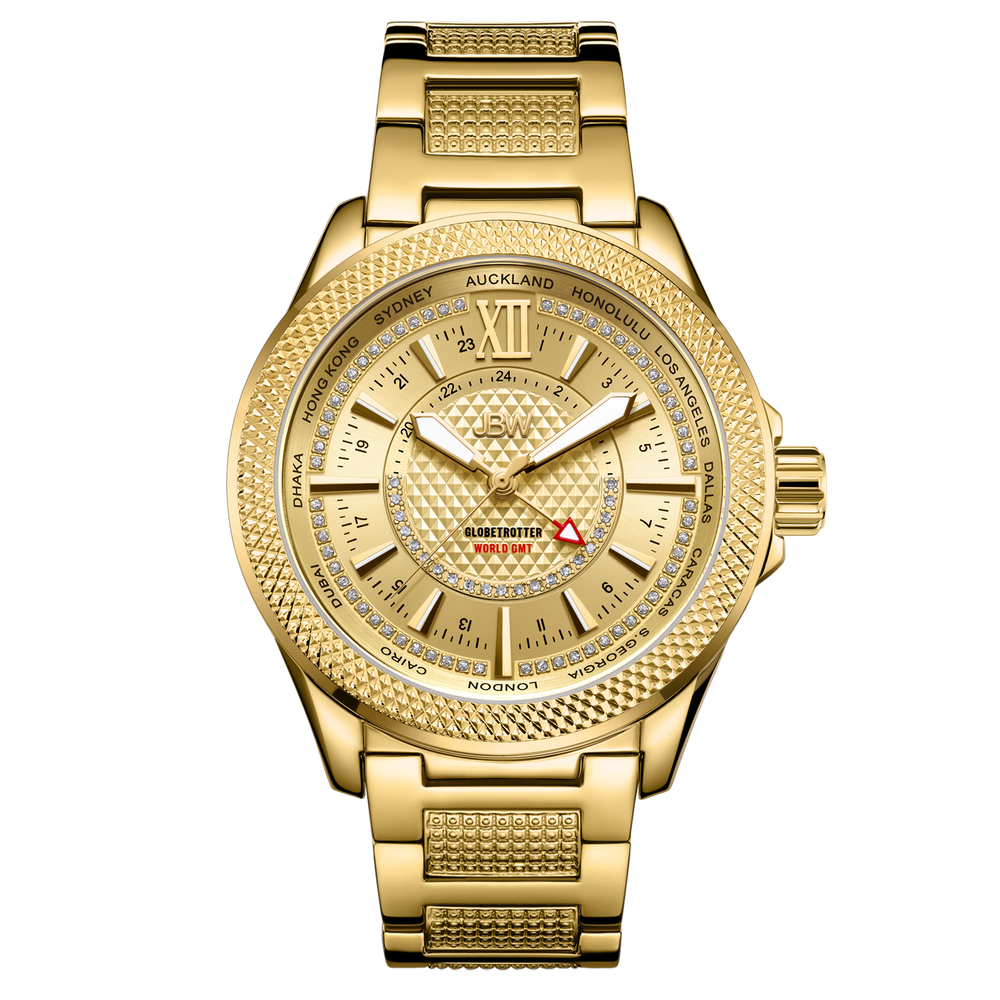 1 jbw globetrotter j6365 10 b gold diamond watch front