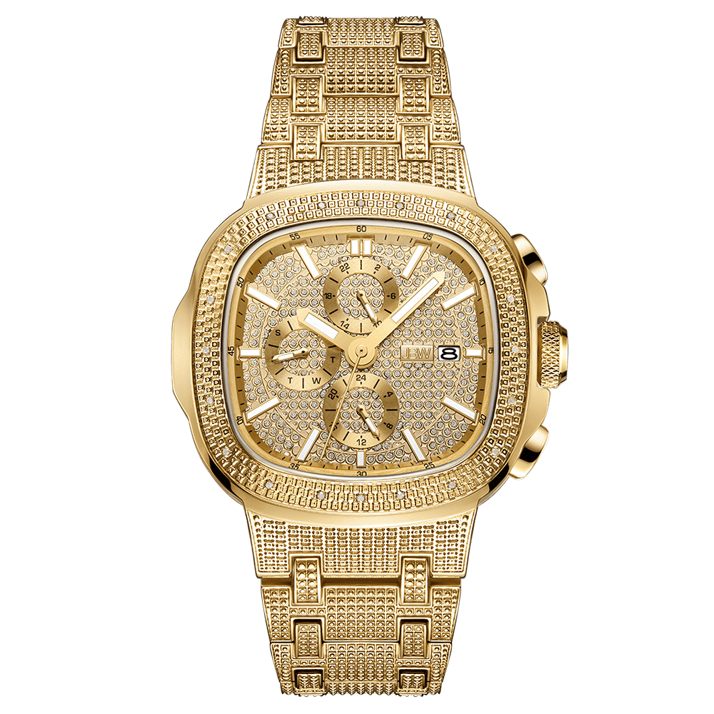 1 jbw heist j6380a gold diamond watch front
