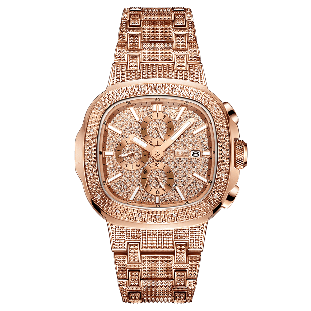 1 jbw heist j6380c rosegold diamond watch front