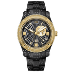 1 jbw jetsetter gmt j6370c two tone gold black ion diamond watch front thumb