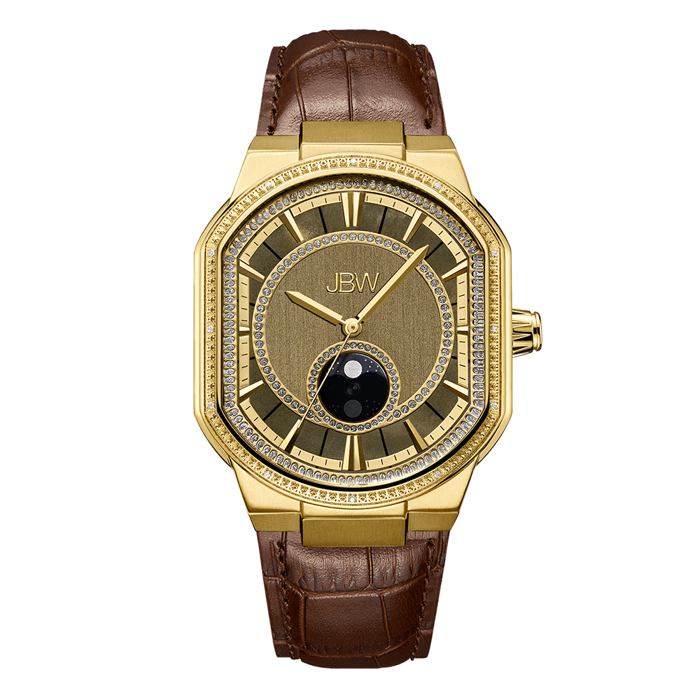 1 jbw orion sky j6375d gold brown leather diamond watch front