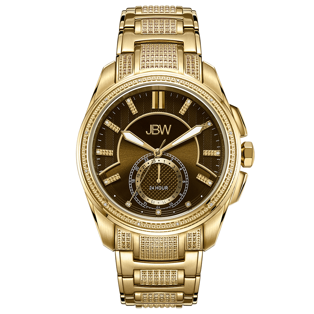 1 jbw prince j6371a gold diamond watch front