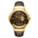 1 jbw saxon 48 j6373a gold brown leather diamond watch front thumb