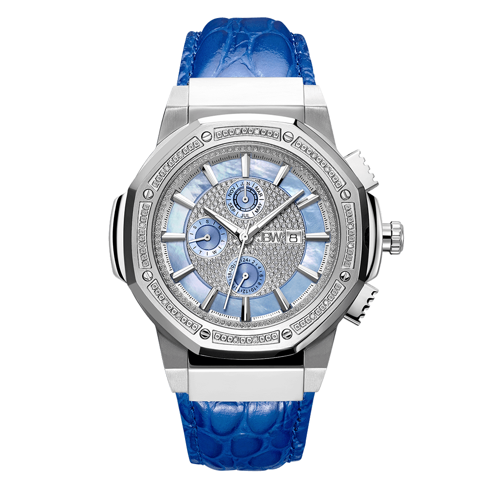 1 jbw saxon jb 6101l 10b stainless steel blue leather diamond watch front_f9b1e044 ea34 40a5 9ce1 f610893e1e99