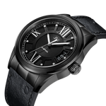 2 jbw bond j6372e black ion black leather diamond watch angle thumb