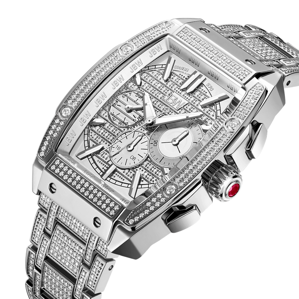 2 jbw platinum series echelon ps570b stainless steel 570 diamond watch angle