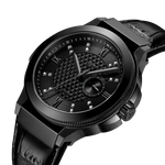 2 jbw saxon 48 j6373d gunmetal black leather diamond watch angle thumb