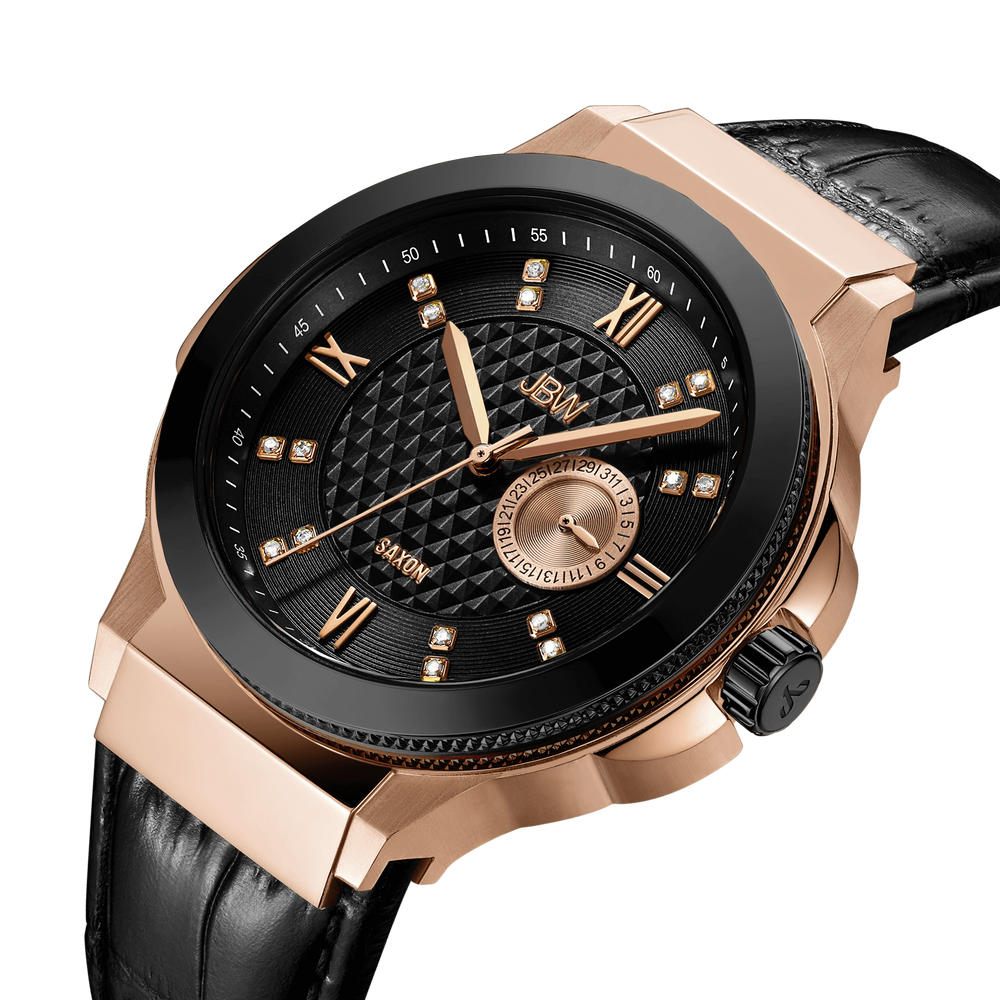 2 jbw saxon 48 j6373e rose gold black leather diamond watch angle_b0d146c6 c7d4 41c9 8593 38dc15ffc0c3