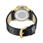 3 jbw bond j6372a two tone gold black ion black leather diamond watch back thumb