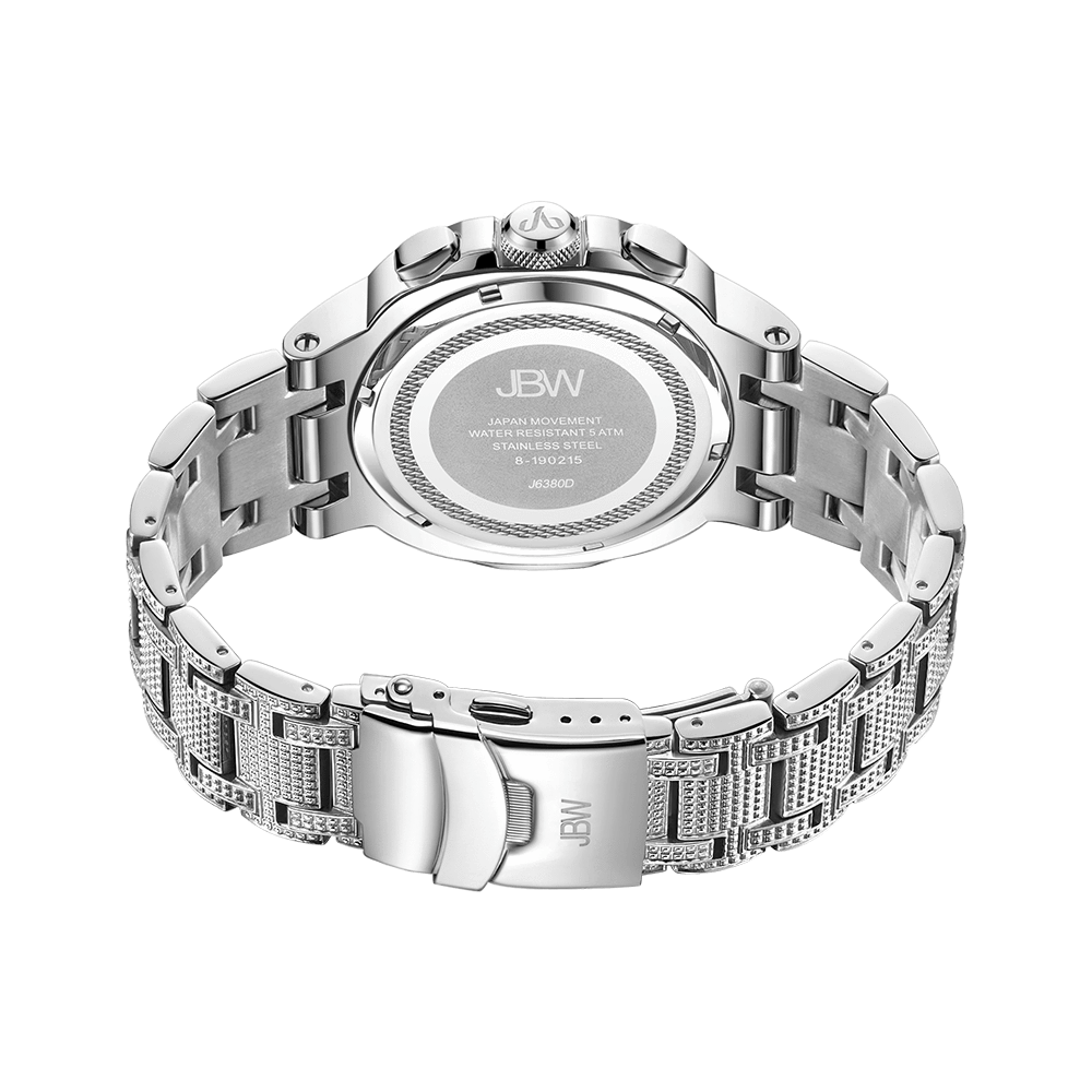 3 jbw heist j6380d stainless steel diamond watch back