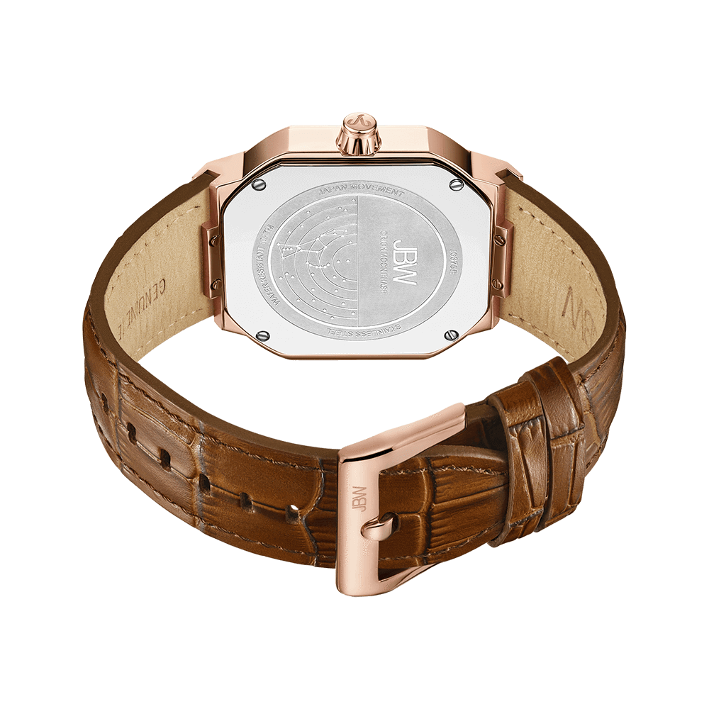 3 jbw orion sky j6375e rose gold brown leather diamond watch back