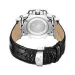 3 jbw phantom jb 6215 10a stainless steel black leather diamond watch back thumb