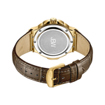 3 jbw saxon 48 j6373a gold brown leather diamond watch back thumb