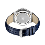 3 jbw saxon 48 j6373b stainless steel navy leather diamond watch back thumb