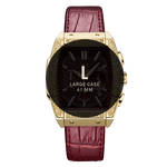 7 jbw echelon j6379b gold red leather diamond watch size fit thumb