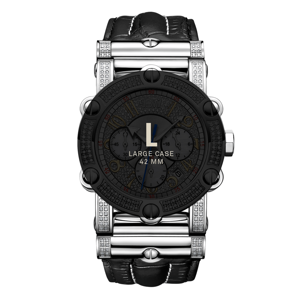 7 jbw phantom jb 6215 10a stainless steel black leather diamond watch size fit_62a479fc d7b7 4360 9d89 e15dbd6ff2ed