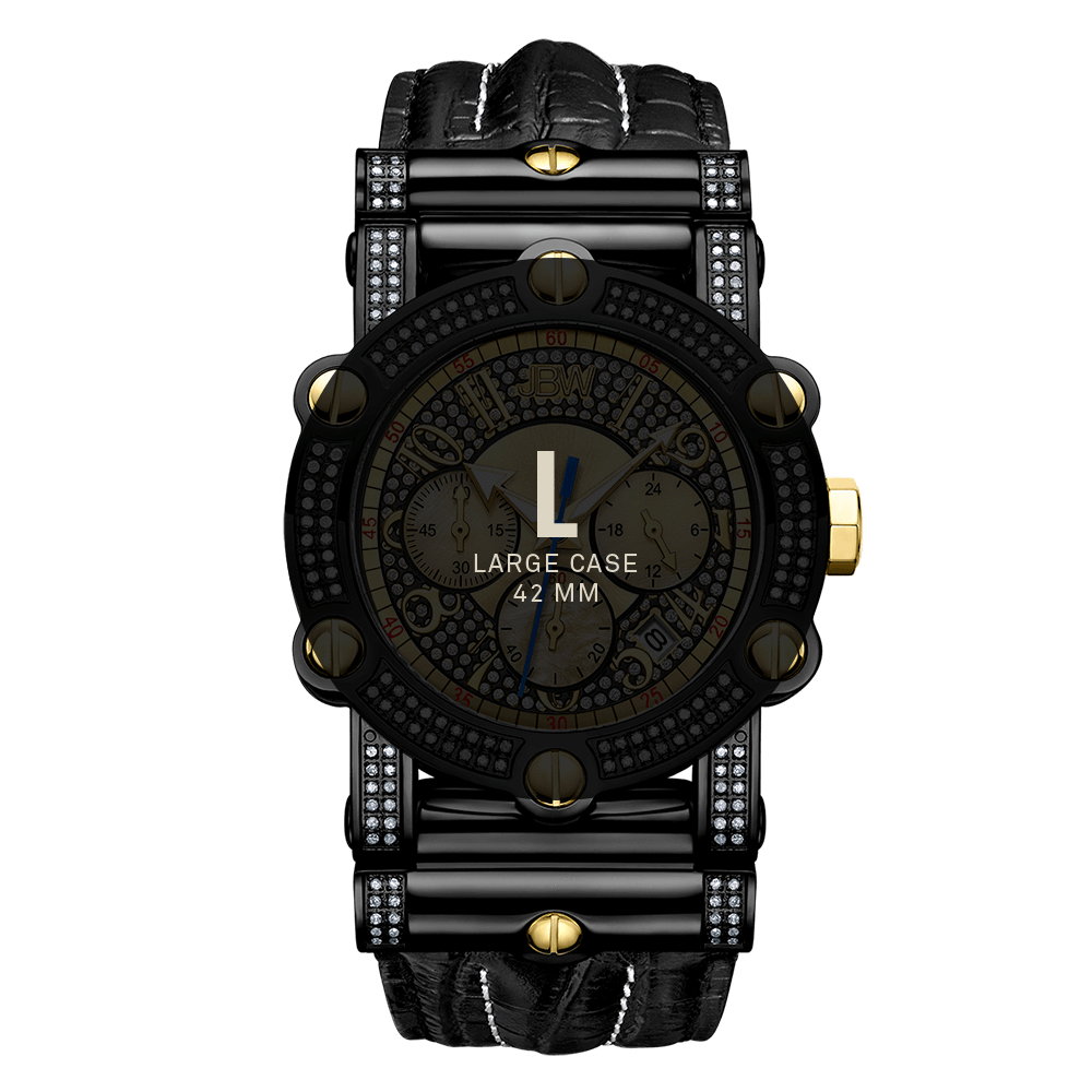 7 jbw phantom jb 6215 10b two tone gold black ion black leather diamond watch size fit_0f693284 ed97 43e6 b3f7 7a6fdc646eeb
