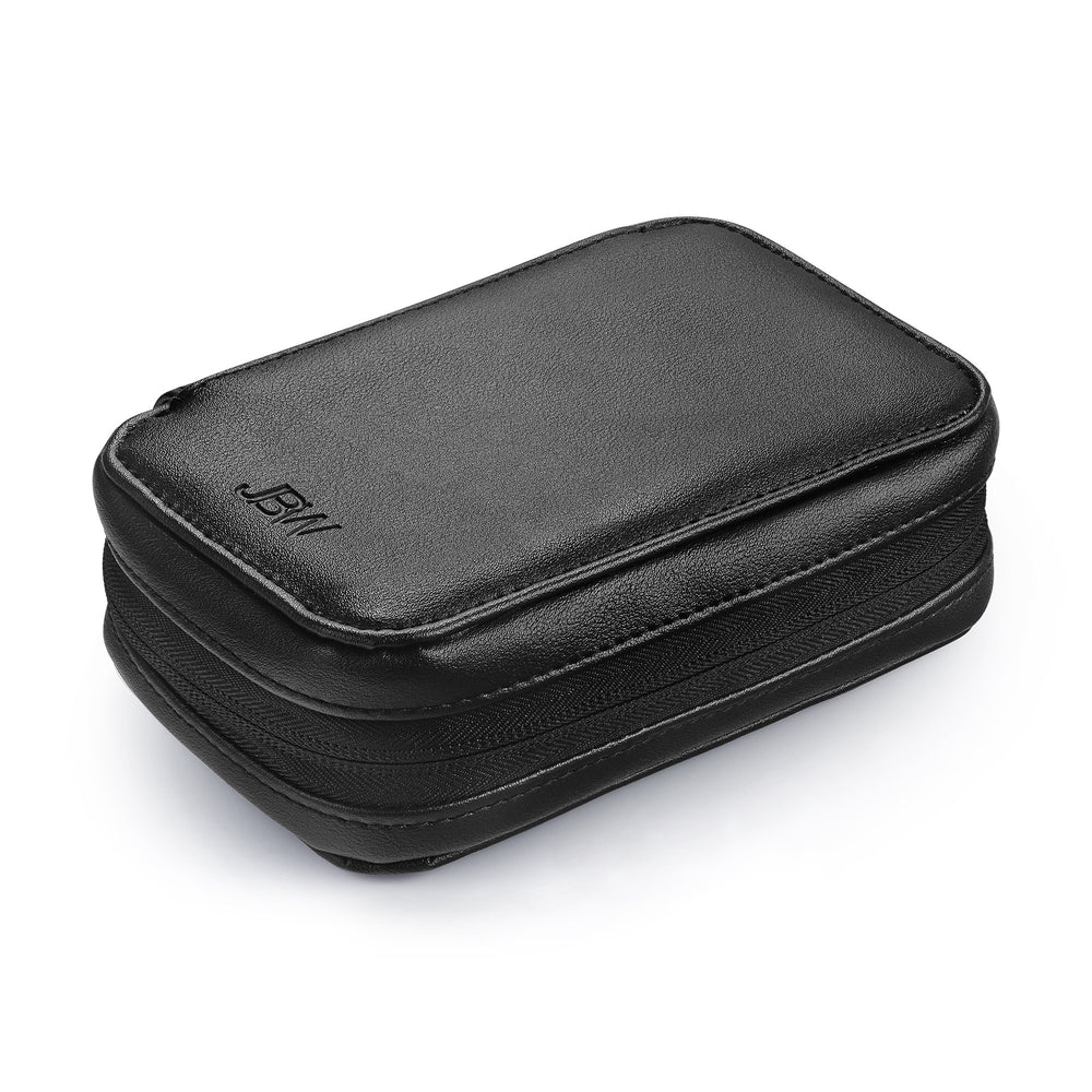 Jbw 2 piece black zipper pouch j1015 jbw olympia jb 6214 10 b gold diamond watch hero