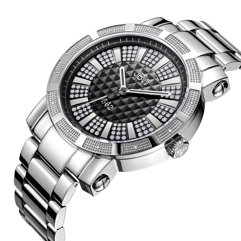 Jbw 562 jb 6225 b stainless steel diamond watch angle