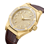 Jbw apollo j6350b gold brown leather diamond watch angle thumb