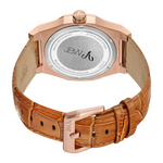Jbw apollo j6350d rose gold brown leather diamond watch back thumb