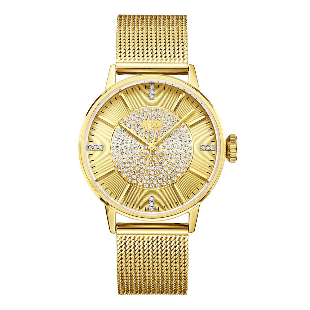 Jbw belle j6339a gold gold diamond watch front