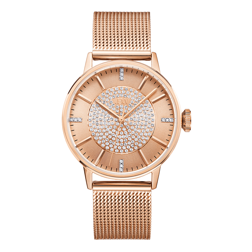 Jbw belle j6339b rosegold rosegold diamond watch front