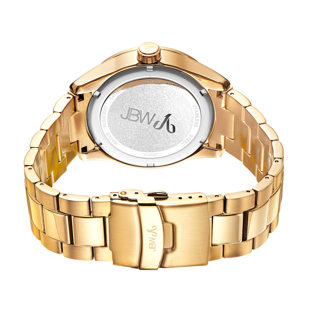 Jbw bond j6311a gold gold diamond watch back