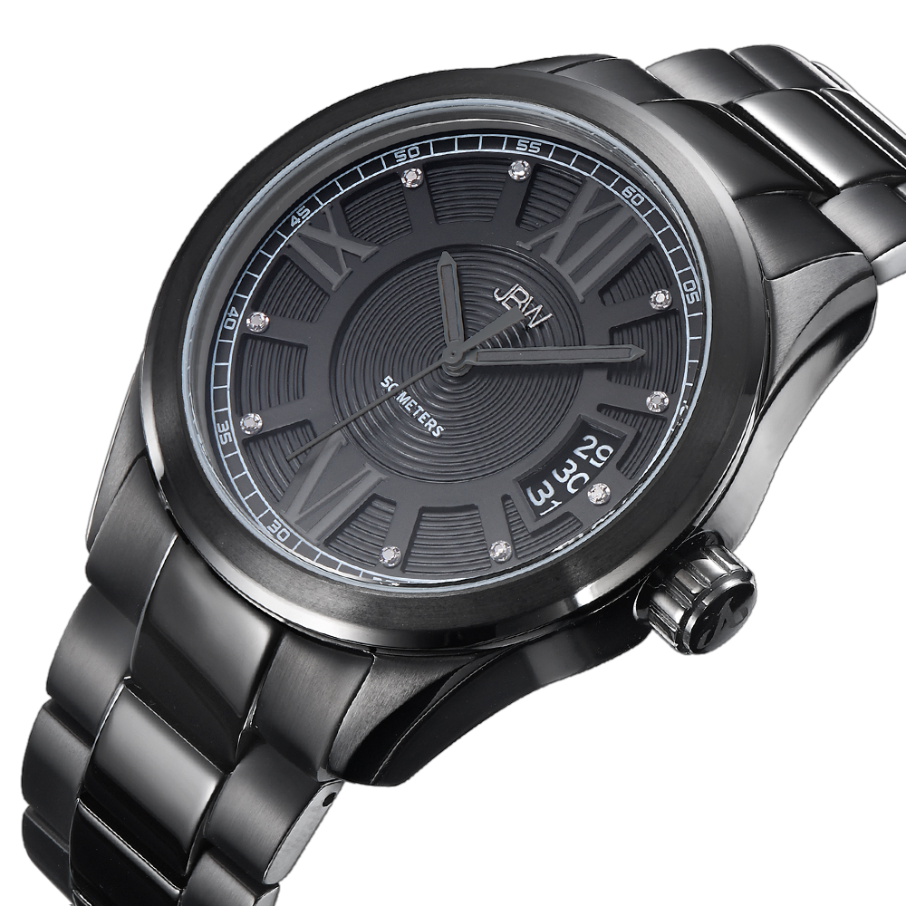 Jbw bond j6311d black ion black ion diamond watch angle