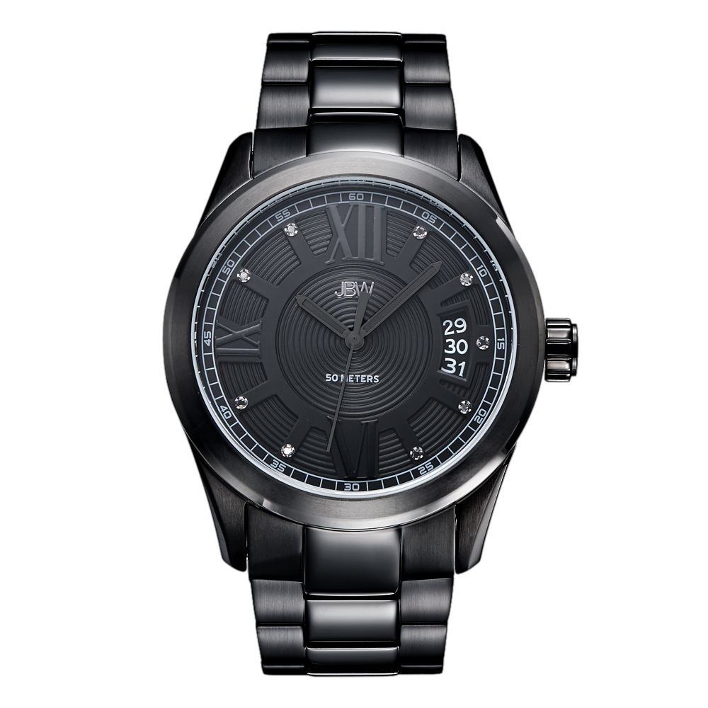 Jbw bond j6311d black ion black ion diamond watch front