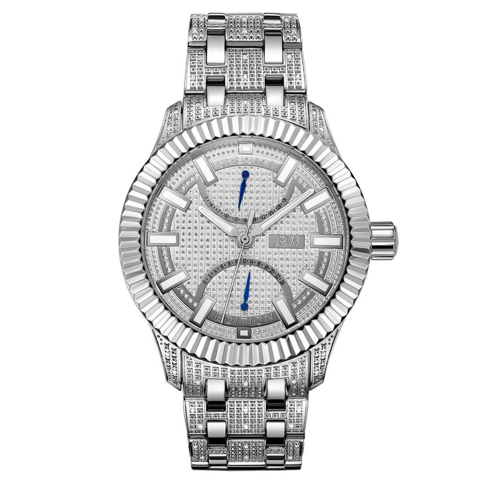 Jbw crowne special edition j6363a silver diamond watch front