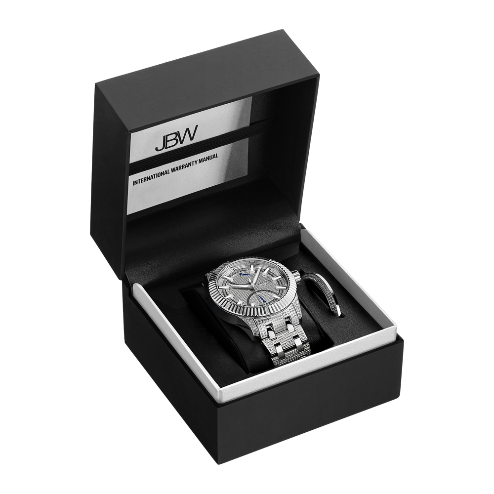 Jbw crowne special edition j6363a silver diamond watch packaging