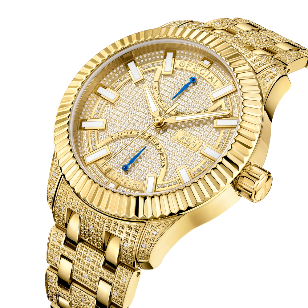Jbw crowne special edition j6363b gold diamond watch angle