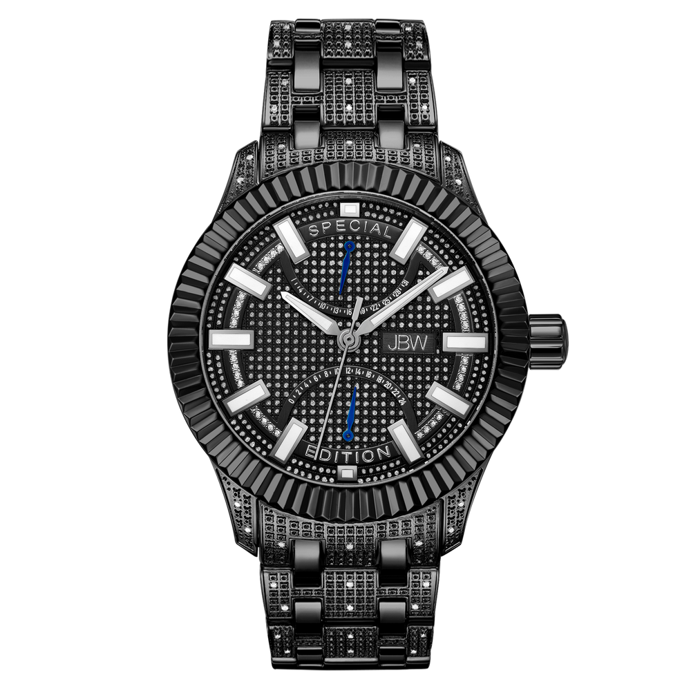 Jbw crowne special edition j6363d black diamond watch front