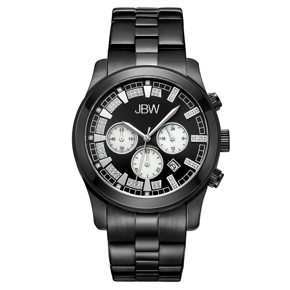 Jbw delano jb 6218 h black ion diamond watch front