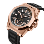 Jbw delmare j6359b rose gold black silicone diamond watch angle thumb