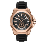 Jbw delmare j6359b rose gold black silicone diamond watch front thumb