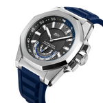 Jbw delmare j6359c stainless steel navy silicone diamond watch angle thumb