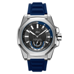 Jbw delmare j6359c stainless steel navy silicone diamond watch front thumb