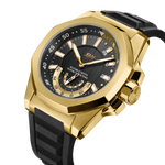 Jbw delmare j6359d gold black silicone diamond watch angle thumb
