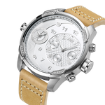 Jbw g3 j6325d stainless steel brown leather diamond watch angle thumb