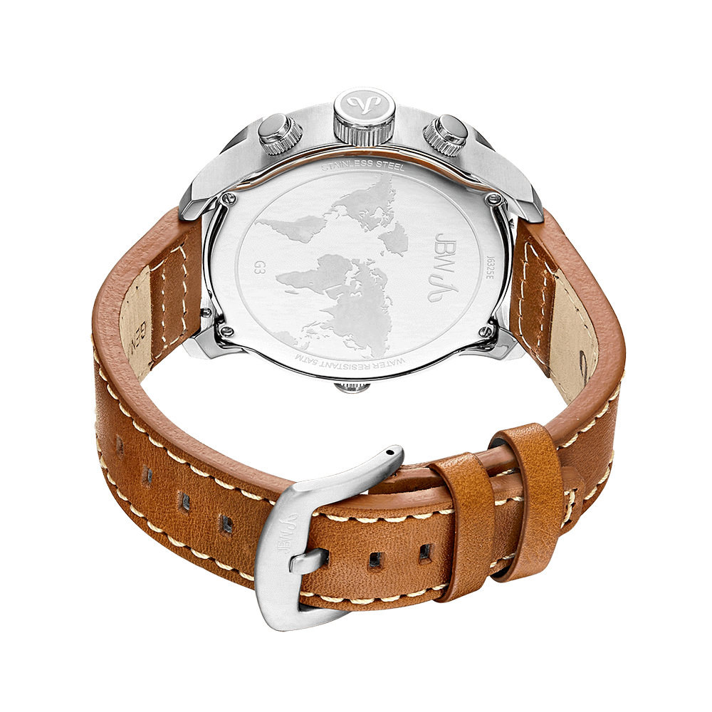 Jbw g3 j6325e stainless steel brown leather diamond watch back_5b7f2220 095d 4f3f 9961 5094b7388378