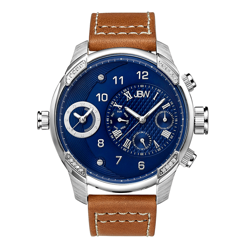 Jbw g3 j6325e stainless steel brown leather diamond watch front_6f9901ea 7edd 4a62 b6ab 254a8074bbc6