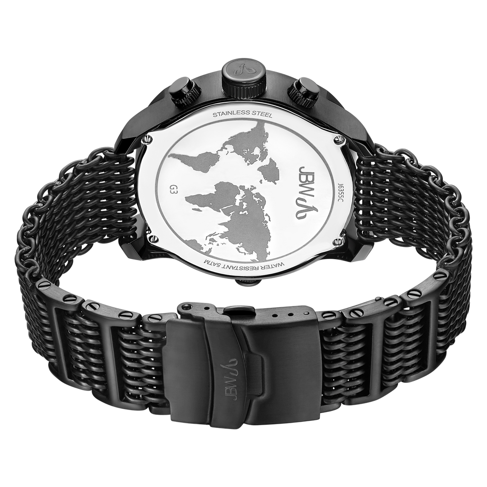 Jbw g3 j6355c black mesh diamond watch back