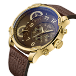 Jbw g4 j6248le gold brown leather diamond watch angle thumb