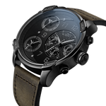 Jbw g4 j6248lk gunmetal brown leather diamond watch angle thumb