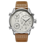 Jbw g4 j6248lm stainless steel brown leather diamond watch front thumb