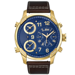 Jbw g4 j6248lo gold brown leather diamond watch front thumb