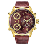 Jbw g4 j6248lp gold red leather diamond watch front thumb